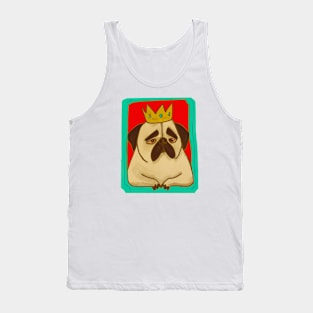 Sad Mops King Dog Lover Retro Tank Top